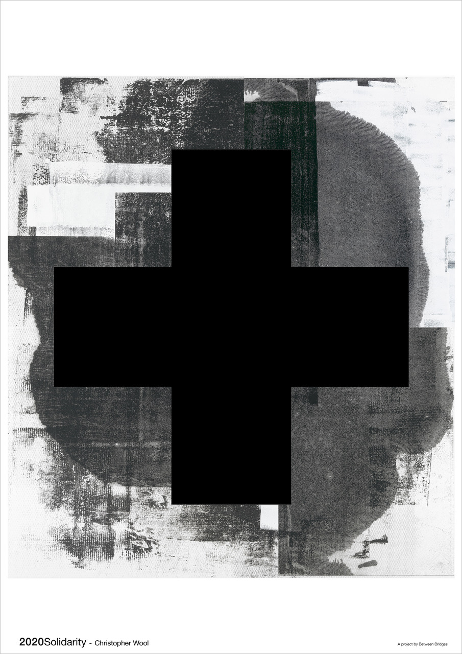 Christopher Wool, untitled (wool poster between bridges), 2020